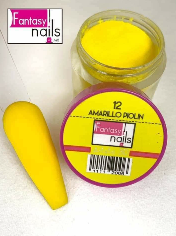 ACRILICO #12 AMARILLO PIOLIN FANTASY NAILS